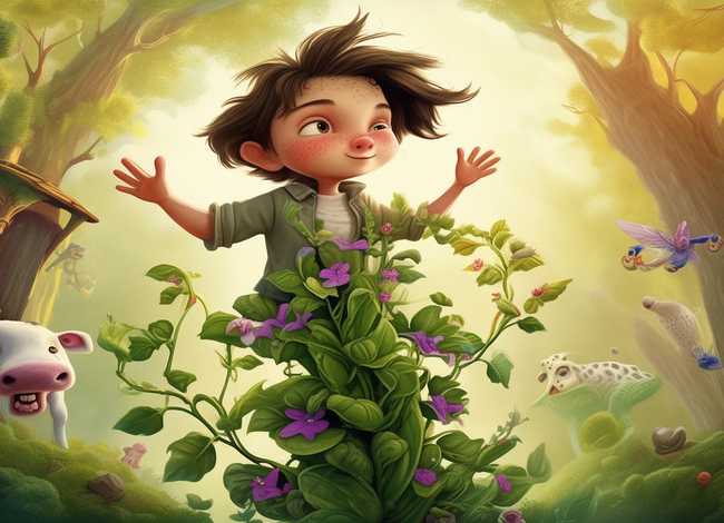 童话绘本故事 - 【童话名著·绘本】英国民间故事《杰克与豆茎》