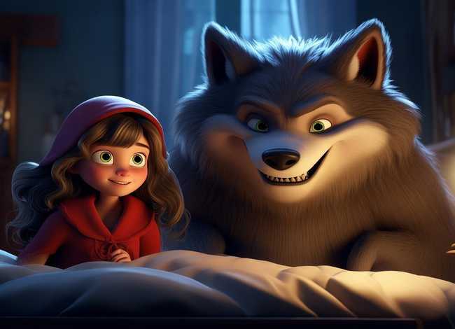 大灰狼和小红帽故事 - 小红帽和大灰狼的故事儿童睡前故事格林童话 大灰狼和小红帽故事 - 小红帽和大灰狼的故事儿童睡前故事格林童话