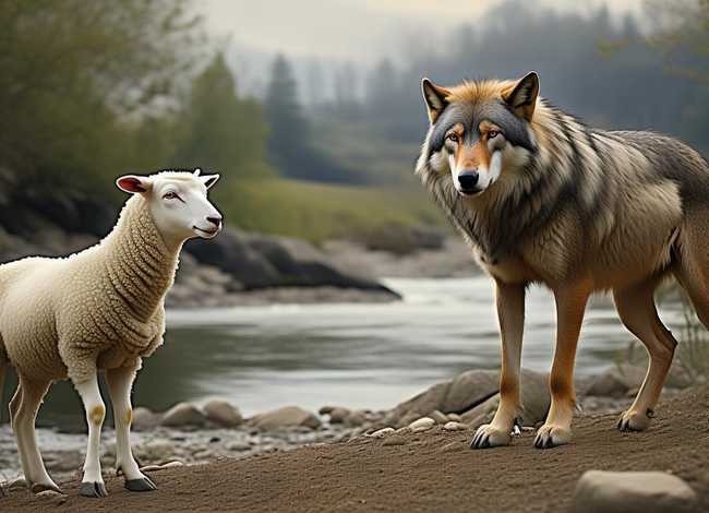 狼和小羊故事完整经典 - 狼和小羊 的寓言故事