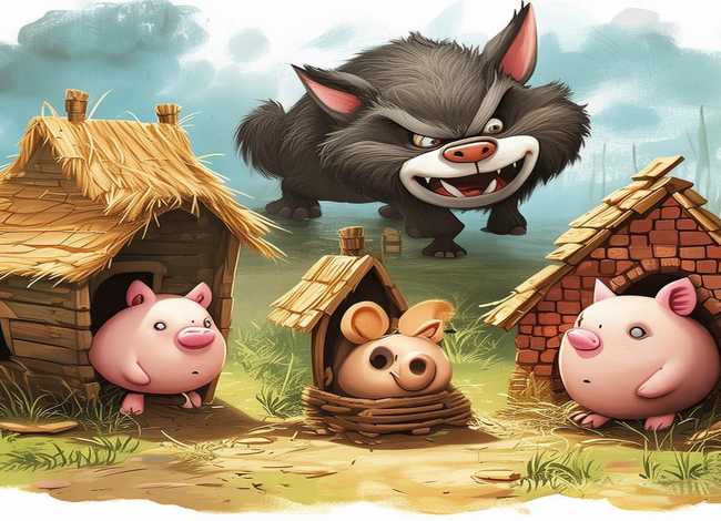 三只小猪故事表演视频播放（像狼来了一样出名的故三只小猪盖房子类似的故事）