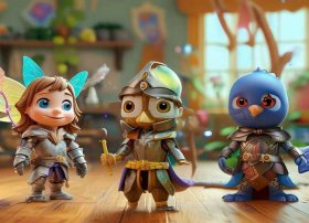 幼儿故事表演4个人、求个英语故事上课表演要用(4人的)