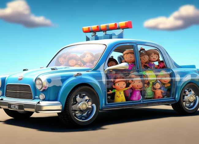 警车儿童故事动画视频，玻璃警车的动画片