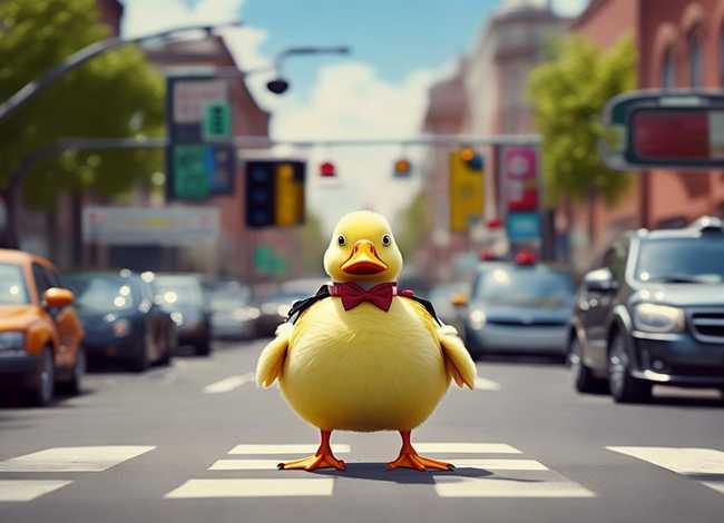 过马路小故事配图 关于鸭子过马路的故事