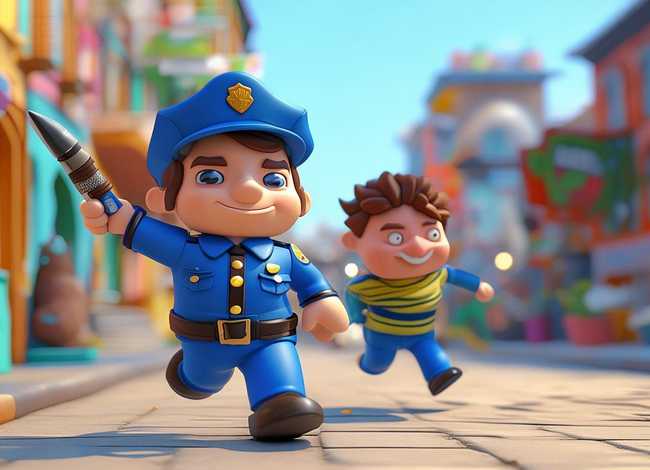 警察抓小偷的图片卡通；自我介绍周记300字