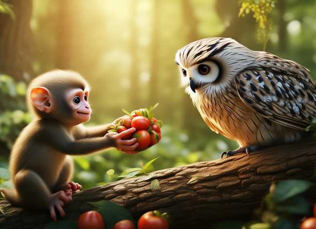 幼儿感恩故事 感恩的小猴子寓言故事