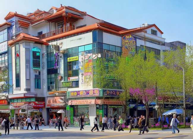 春天故事南部商务区店；五角场的南部商业中心