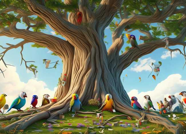 鸟树绘本（大树爷爷的空中学校中的道理）