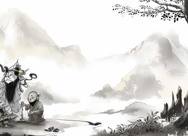 黑白故事图片，西游记黑白插画-找一本水墨风格的有关西游记的黑白漫画