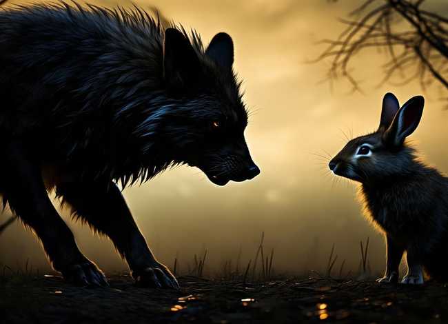 狼跟兔子的故事；狼吃兔子的故事