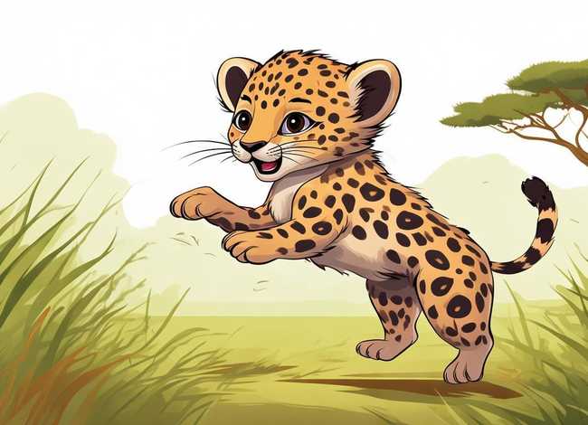 豹的儿童简笔画 - 豹子怎么画 豹子简笔画教程