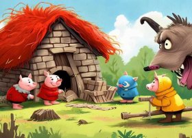 英语童话故事绘本，【英语绘本】三只小猪的故事