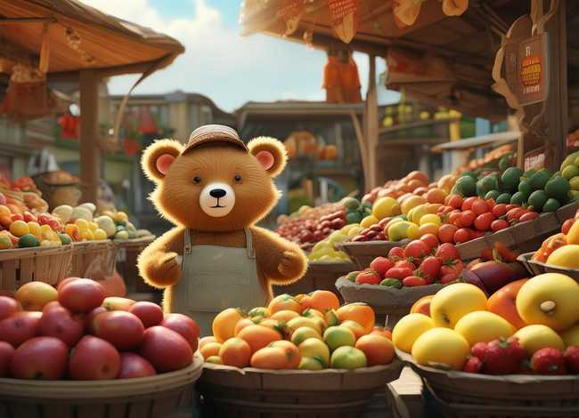 小熊水果 小熊是怎样卖水果看图写话 小熊水果 小熊是怎样卖水果看图写话