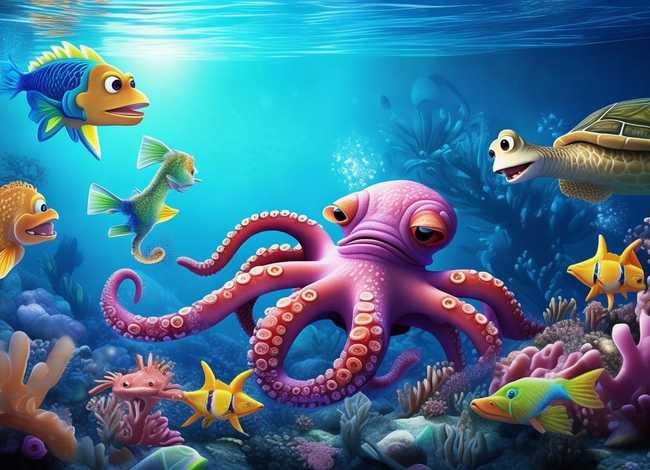 鱼的童话故事自编、自编童话故事400字-海洋里的麻烦