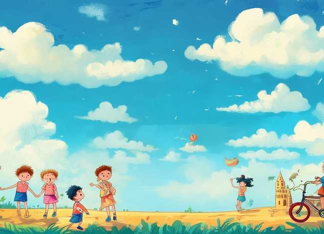 绘本故事儿童画作品；绘本讲师训练营【22期】 13-21 阅读原创 --《夏天的天空》