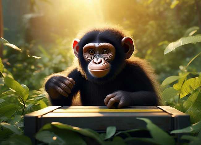 猩猩小故事、聪明的黑猩猩故事50字,