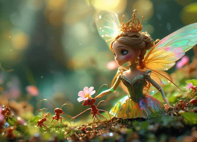 童话故事儿童版动画片，香喷喷的蚂蚁公主的童话故事