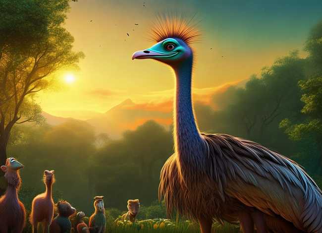 鸵鸟的小故事（关于鸵鸟的睡前故事-骄傲的森林鸵鸟）