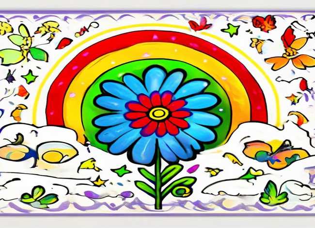 儿童故事七色花封面简单手抄报简单 - 有谁知道七色花手抄报的内容是什么啊