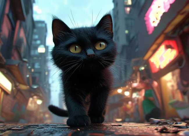 野猫的城市故事配图、幼儿园大班说课稿-《野猫的城市》