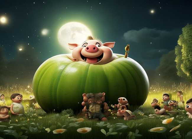 猪八戒吃西瓜故事文字版、睡前故事-《猪八戒吃西瓜》