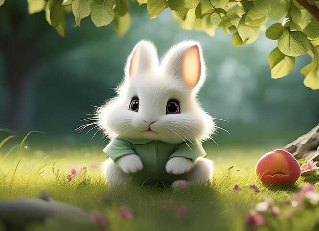 少儿故事小白兔,桃树下的小白兔的故事内容 少儿故事小白兔,桃树下的小白兔的故事内容