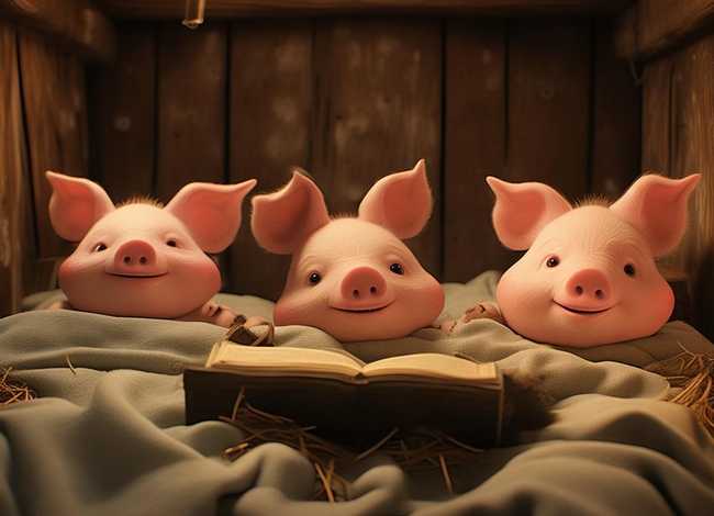 一家人睡前故事，三只小猪睡前故事