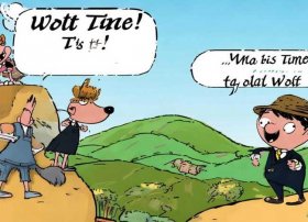 狼来了故事儿童版绘本图片 - 狼来了和老狼老狼几点了有什么区别