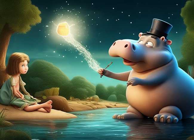 魔术小故事、河马先生的魔术-6岁儿童故事