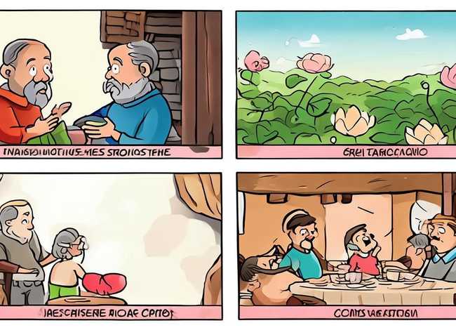 连环画故事简单又漂亮 成语故事连环画(四格)