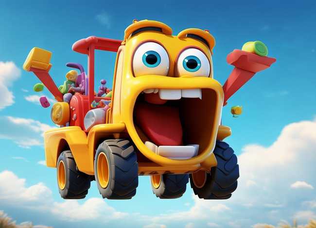 挖土机儿童故事3-6岁（绘本讲师训练营【29期】19-21阅读原创《会飞的挖土机》）