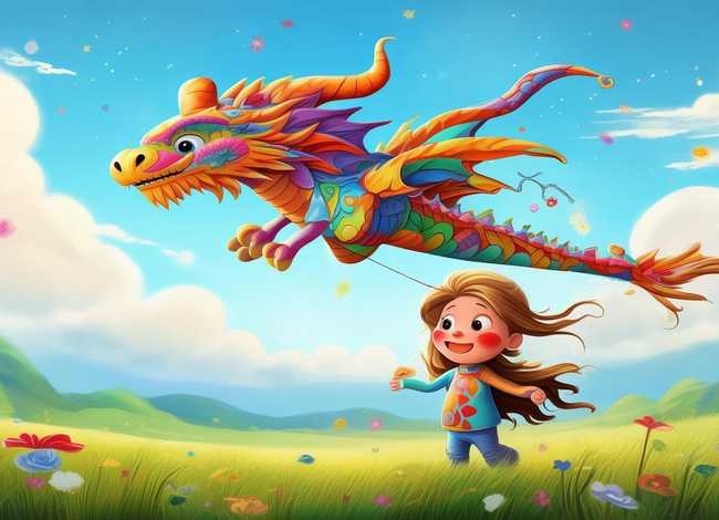 童话故事放风筝；风、风筝、线的童话故事
