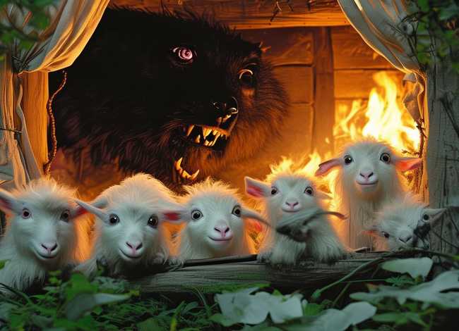 大灰狼和七只小山羊故事,少儿睡前故事-狼和七只小山羊 大灰狼和七只小山羊故事,少儿睡前故事-狼和七只小山羊