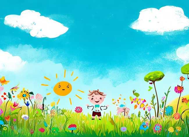 儿童图画春天的图画，春天的简笔画