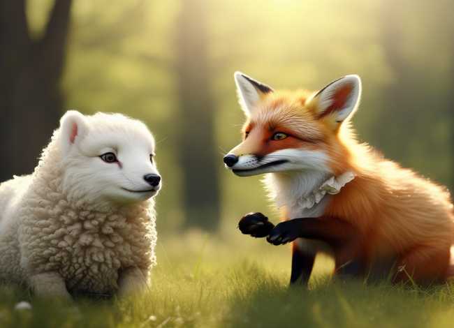 儿童故事狐狸与小羊视频 - 小羊寓言故事