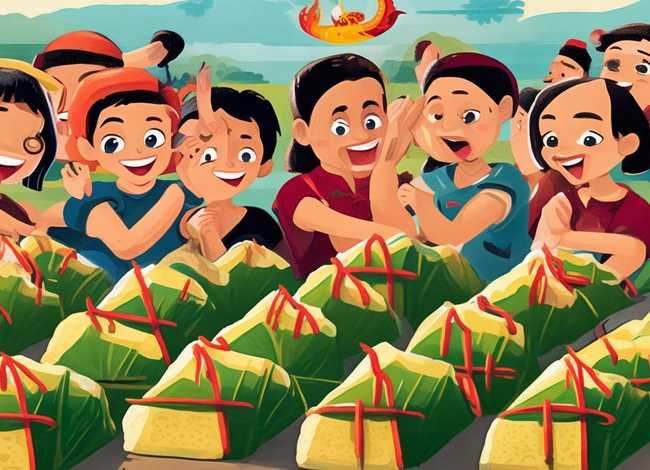 端午节画粽子儿童画、端午节粽子的画法