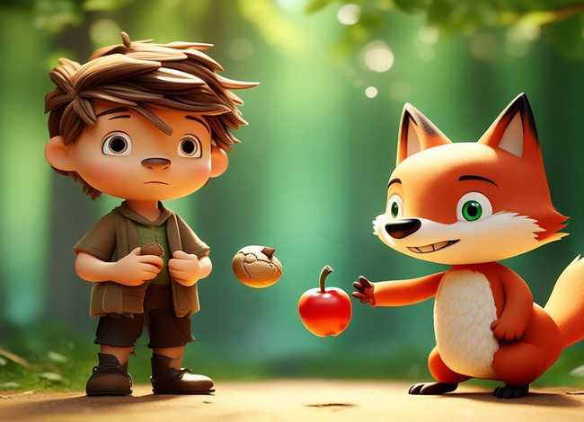 少儿故事乌鸦和狐狸（简单的由2个人的儿童故事表演）