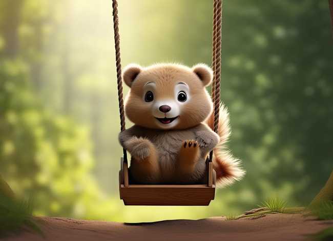 关于幼儿荡秋千的小故事 小松鼠和小熊荡秋千的看图编故事