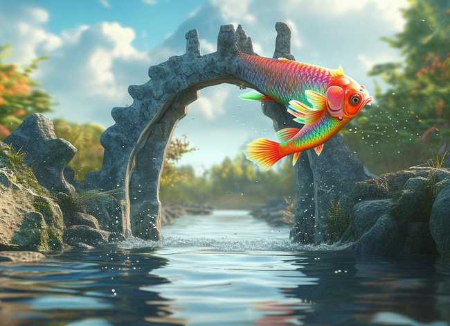 小鲤鱼故事简介（小鲤鱼跳龙门的故事讲了一个什么故事）