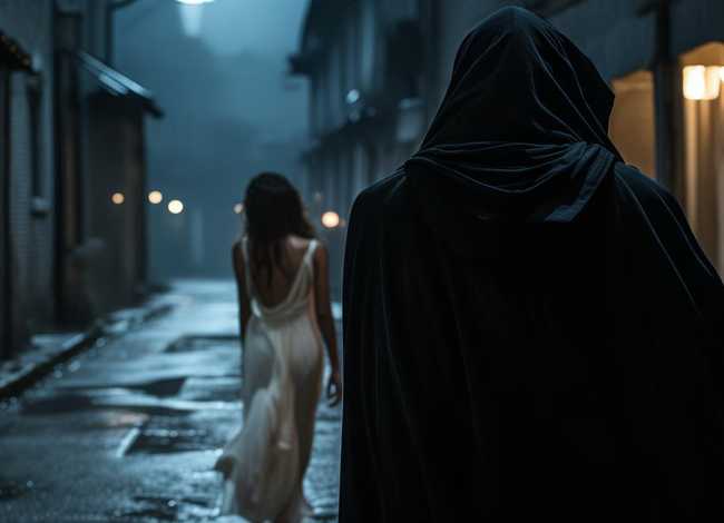 自创绑架美女的故事；美女被黑衣人抓走剧情