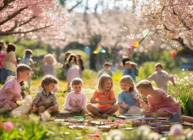 儿童春天图画幼儿园（幼儿园发的春天可以开展哪些活动怎么画）