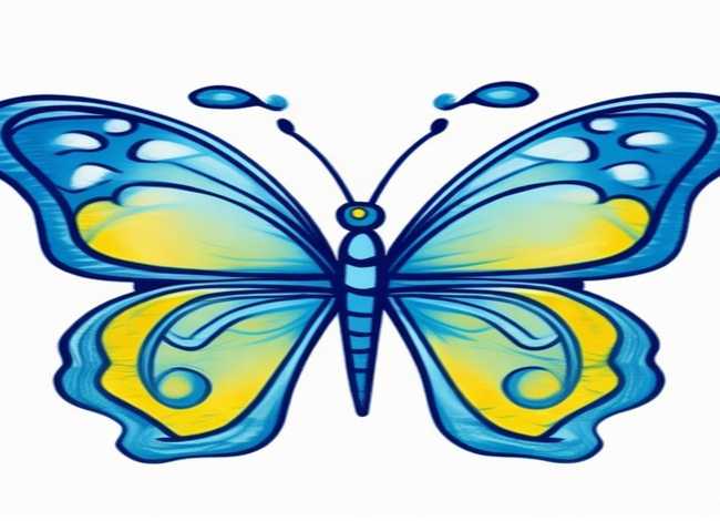 儿童蝴蝶简笔画打印（蝴蝶怎样画,简笔画,4岁画的）