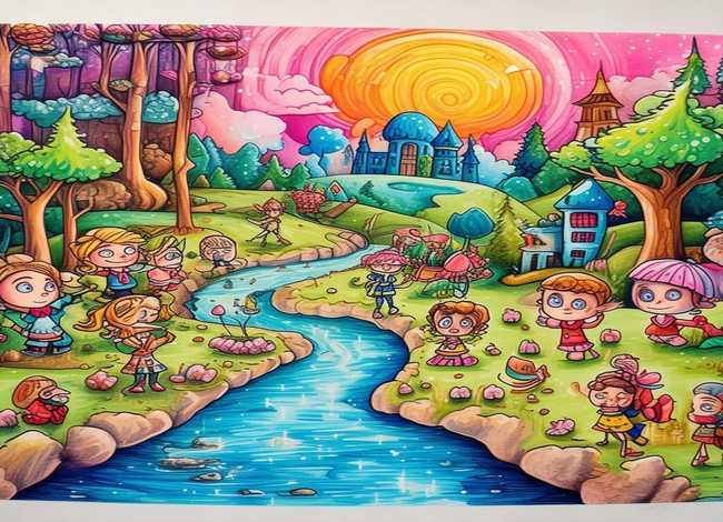 我最喜欢的故事情节儿童画，5年级故事配画怎么画好看