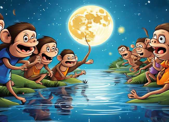 儿童绘本阅读带拼音故事，《猴子捞月》儿童绘本故事分享