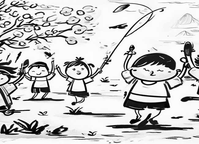 儿童黑白画图片简笔画、怎么画年画简笔画