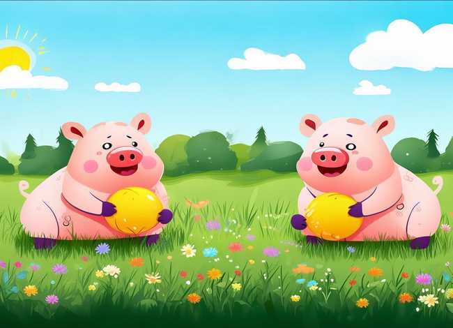 儿童书大西瓜的故事 儿童小故事两只小猪买西瓜