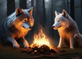 三只狼的故事语音故事 大灰狼和北极狼 儿童睡前故事大全 讲童话小故事文字版