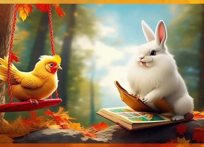 儿童秋千故事书、胆小鸡和聪明兔内容介绍