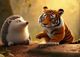 儿童文学故事创编范文 - 刺猬和老虎 儿童睡前童话小故事 儿童文学讲故事