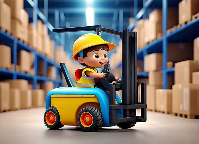 叉车动画儿童视频；新手如何开叉车教程视频