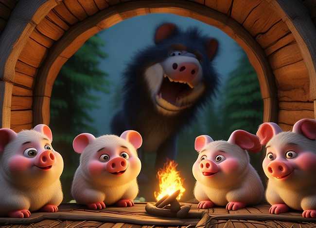 儿童故事三只小猪和大灰狼的故事（三只小猪故事完整原文）